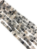 Natural Rutile Beads, Gemstone Beads, Jewelry Supplies for Jewelry Making, Wholesale Beads, Bulk Beads, AAA+ Quality 7-8mm 9" Strand