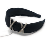 Bohemian Side Knot Crystal Headband for Women, Vintage Style Retro Hairbands, Rhinestones Hairband, 1 Pc