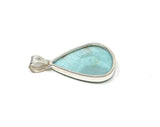 Larimar Pendant, Gemstone Pendant, Bohemian Jewelry, Sterling Silver Pendant, Natural Gemstone Pendant, 48.25x 27mm