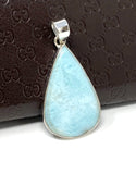 Larimar Pendant, Gemstone Pendant, Bohemian Jewelry, Sterling Silver Pendant, Natural Gemstone Pendant, 54x27.25mm