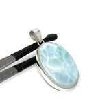 Larimar Pendant, Gemstone Pendant, Larimar, Sterling Silver Bohemian Jewelry, Natural Gemstone Pendant, 53x28.15mm