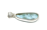 Larimar Pendant, Gemstone Pendant, Bohemian Jewelry, Sterling Silver Pendant, Natural Gemstone Pendant, 51.5 X 18.45mm