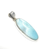 Larimar Pendant, Gemstone Pendant, Sterling Silver Pendant, Bohemian Jewelry, Natural Gemstone Pendant, 49.35 X 18.5mm