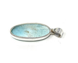 Larimar Pendant, Gemstone Pendant, Sterling Silver Pendant, Bohemian Jewelry, Natural Gemstone Pendant, 49.35 X 18.5mm