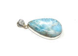 Larimar Pendant, Gemstone Pendant, Bohemian Jewelry, Sterling Silver Pendant, Natural Gemstone Pendant, 51.75mm X 26.85mm