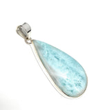 Larimar Pendant, Gemstone Pendant, Bohemian Jewelry, Sterling Silver Pendant, Natural Gemstone Pendant, 64.85 X 30.35mm