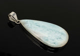 Larimar Pendant, Gemstone Pendant, Bohemian Jewelry, Sterling Silver Pendant, Natural Gemstone Pendant, 64.85 X 30.35mm