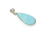 Larimar Pendant, Gemstone Pendant, Bohemian Jewelry, Sterling Silver Pendant, Natural Gemstone Pendant, 50.45 x 24mm