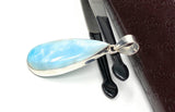 Larimar Pendant, Gemstone Pendant, Bohemian Jewelry, Sterling Silver Pendant, Natural Gemstone Pendant, 51.75 x 17.5mm