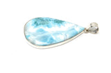 Larimar Pendant, Gemstone Pendant, Sterling Silver Pendant, Bohemian Jewelry, Natural Gemstone Pendant, 66.25mm X 31.45mm