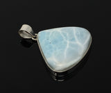 Larimar Pendant, Gemstone Pendant, Bohemian Jewelry, Sterling Silver Pendant, Natural Gemstone Pendant, 48mm X 38mm