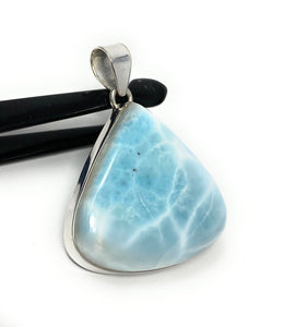 Larimar Pendant, Gemstone Pendant, Bohemian Jewelry, Sterling Silver Pendant, Natural Gemstone Pendant, 48mm X 38mm