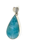 Larimar Pendant, Gemstone Pendant, Bohemian Jewelry, Sterling Silver Pendant, Natural Gemstone Pendant, 51mm X 27.3mm