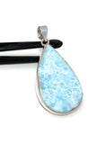 Larimar Pendant, Gemstone Pendant, Bohemian Jewelry, Sterling Silver Pendant, Natural Gemstone Pendant, 58.2mm X 28.35mm