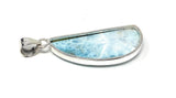 Larimar Pendant, Gemstone Pendant, Bohemian Jewelry, Sterling Silver Pendant, Natural Gemstone Pendant, 57 X 18.75mm