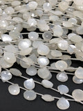 White Moonstone Beads, Gemstone Beads, Jewelry Supplie for Jewelry Making, Wholesale Beads, Bulk Beads, 8mm -10mm, 8"Strand