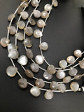 Gray Moonstone Beads, Gemstone Beads, Jewelry Supplies for Jewelry Making, Wholesale Bulk Beads, 9-10mm, 8" Strand