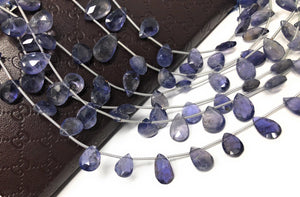 Natural Iolite Beads, Gemstone Beads, Wholesale Beads, Bulk Beads, Jewelry Making Supplies, 8" Strand