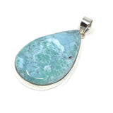 Larimar Pendant, Gemstone Pendant, Bohemian Jewelry, Sterling Silver Pendant, Natural Gemstone Pendant, 62mm x 28.45mm