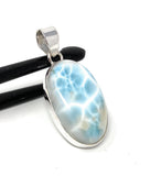 Natural Larimar Pendant, Sterling Silver Gemstone Jewelry, Wholesale DIY Pendants Jewelry Supplies, Gifts for Her, 44mm X 21mm