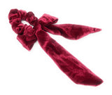 Velvet Bow Hair Scrunchies for Women, Ponytail Holder Hair Tie for Girls, Solid Color Elastic Headband, Gifts for Girls