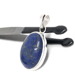Lapis Lazuli Sterling Silver Gemstone Pendant, Sterling Silver Pendant, 925 Sterling Silver, September Birthstone, Natural Gemstone Pendant