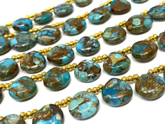 Arizona Copper Turquoise Gemstone Beads, Healing Crystal Beads, Mohave Turquoise Beads, Jewelry Supplies, Bulk Wholesale Beads, 8