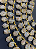 Mohave Opal Copper Turquoise Gemstone Beads, Mohave Turquoise Beads, Jewelry Supplies, Bulk Wholesale Beads, 8" Strand