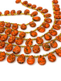 Mohave Orange Copper Turquoise Beads, Gemstone Beads, Healing Crystal Beads, Bulk Beads, Jewelry Supplies, 8" Strand