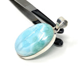 Larimar Pendant, Gemstone Pendant, Larimar, Sterling Silver Bohemian Jewelry, Natural Gemstone Pendant, 48.15mmx 25.15mm