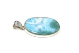 Larimar Pendant, Gemstone Pendant, Sterling Silver Pendant, Bohemian Jewelry, Natural Gemstone Pendant, 49.6 X 26mm