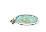 Larimar Pendant, Gemstone Pendant, Sterling Silver Pendant, Bohemian Jewelry, Natural Gemstone Pendant, 55.25x21mm