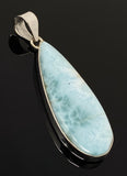 Larimar Pendant, Gemstone Pendant, Bohemian Jewelry, Sterling Silver Pendant, Natural Gemstone Pendant, 64.25mm X 18.75mm