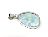 Larimar Pendant, Gemstone Pendant, Bohemian Jewelry, Sterling Silver Pendant, Natural Gemstone Pendant, 43mm X 25.3mm