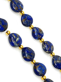 Mohave Lapis Lazuli Copper Beads, Healing Crystal Beads, Gemstone Beads, Lapis Lazuli Beads, Jewelry Supplies, 8" Strand