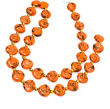 Mohave Orange Copper Turquoise Beads, Gemstone Beads, Wholesale Bulk Beads for DIY Jewelry Making, Jewelry Supplies, 8" Strand