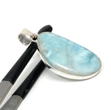Larimar Pendant, Gemstone Pendant, Bohemian Jewelry, Sterling Silver Pendant, Natural Gemstone Pendant, 47.3mm X 19.35mm