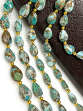 Mohave Amazonite Copper Beads, Gemstone Beads, Amazonite Beads, Jewelry Supplies, Bulk Wholesale Beads, 8" Strand