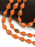 Mohave Orange Copper Turquoise Beads, Gemstone Beads, Healing Crystal Beads, Bulk Beads, Jewelry Supplies, 8" Strand