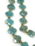 Amazonite Gemstone Beads - Flower Shape, Jewelry Supplies forJewelry Making, Wholesale Beads, Bulk Beads, 8" Strand