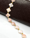Pink Opal Gemstone Beads - Flower Shape, Pink Opal Beads, Bulk Wholesale Beads, Jewelry Supplies for Jewelry Making, 8” Strand