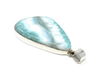 Larimar Pendant, Gemstone Pendant, Bohemian Jewelry, Sterling Silver Pendant, Natural Gemstone Pendant, 54mm X 26.75mm