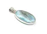 Natural Larimar Pendant, Sterling Silver Gemstone Jewelry, Wholesale DIY Pendants Jewelry Supplies, Gifts for Her, 49mm X 23.35mm