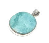 Natural Larimar Pendant, Sterling Silver Gemstone Jewelry, Wholesale DIY Pendants Jewelry Supplies, Gifts for Her, 52mm X 31.85mm