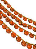 Mohave Orange Copper Turquoise Beads, Gemstone Beads, Wholesale Bulk Beads for DIY Jewelry Making, Jewelry Supplies, 8" Strand