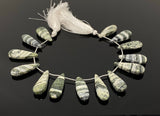 Natural Switch Opal Gemstone Beads, Switch Opal Plain Long Pear Beads, Jewelry Supplies, 8” Str/ 12 -13 Pcs