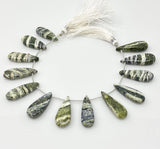 Natural Switch Opal Gemstone Beads, Switch Opal Plain Long Pear Beads, Jewelry Supplies, 8” Str/ 12 -13 Pcs