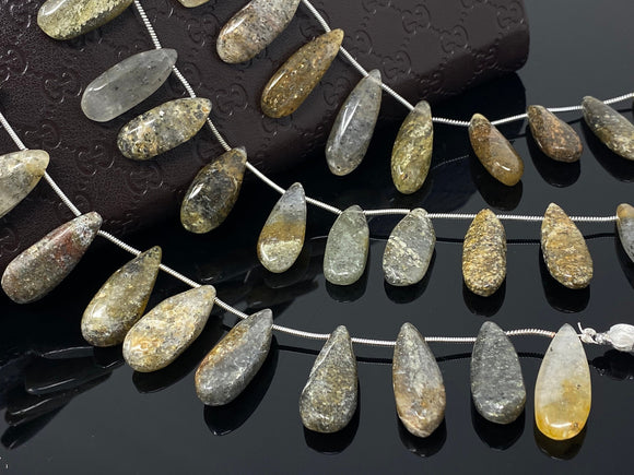 Natural Multi Color Sunstone Gemstone Beads, Black Sunstone Beads for Jewelry Making, Wholesale Beads, 8” Str/ 14 Pcs