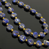 Mohave Lapis Lazuli Copper Beads, Healing Crystal Beads, Gemstone Beads, Lapis Lazuli Beads, Jewelry Supplies, 8" Strand