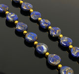 Mohave Lapis Lazuli Copper Beads, Healing Crystal Beads, Gemstone Beads, Lapis Lazuli Beads, Jewelry Supplies, 8" Strand